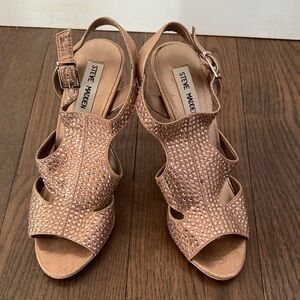 Steve Madden Women's Glittering Tan Heels